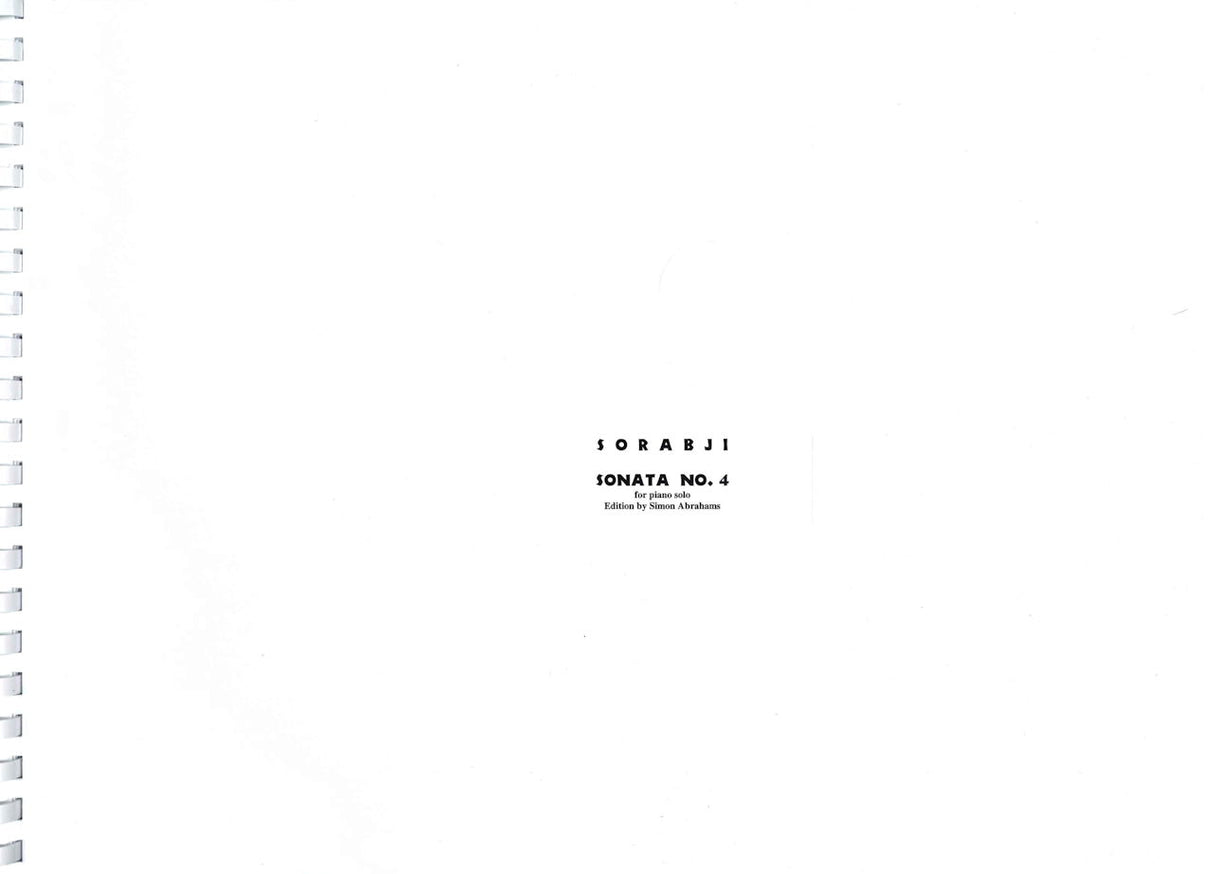 Sorabji, Piano Sonata No. 4 (Typeset ed. (Sorabji Archive)