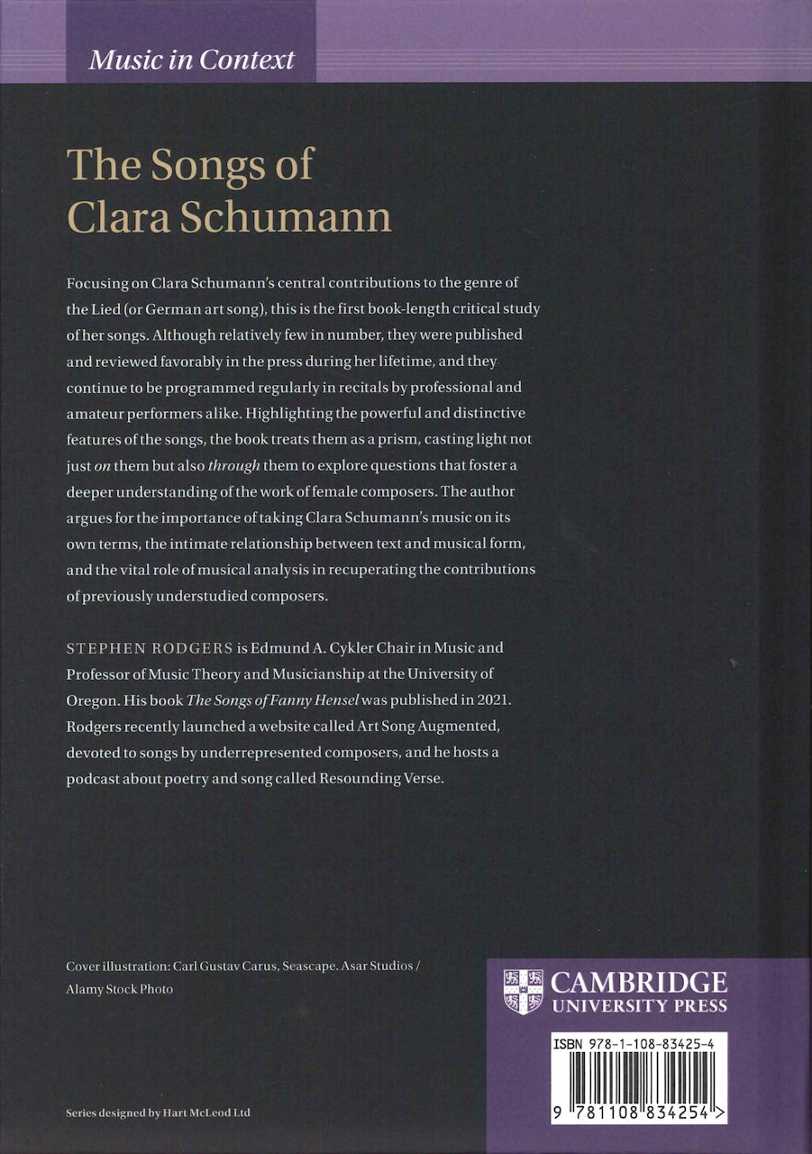 Rodgers, Songs of Clara Schumann (Cambridge University Press)