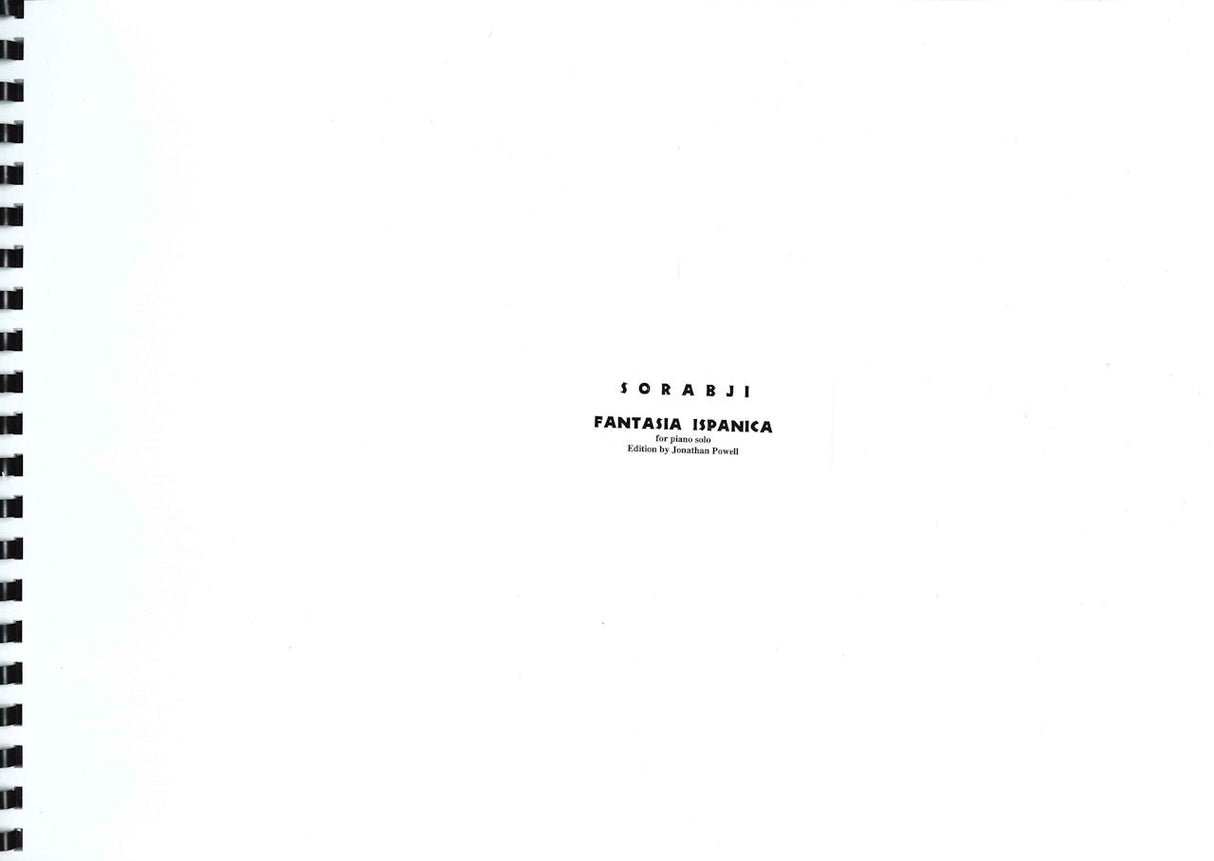Sorabji, Fantasia Ispanica: Typeset ed. (Sorabji Archive)