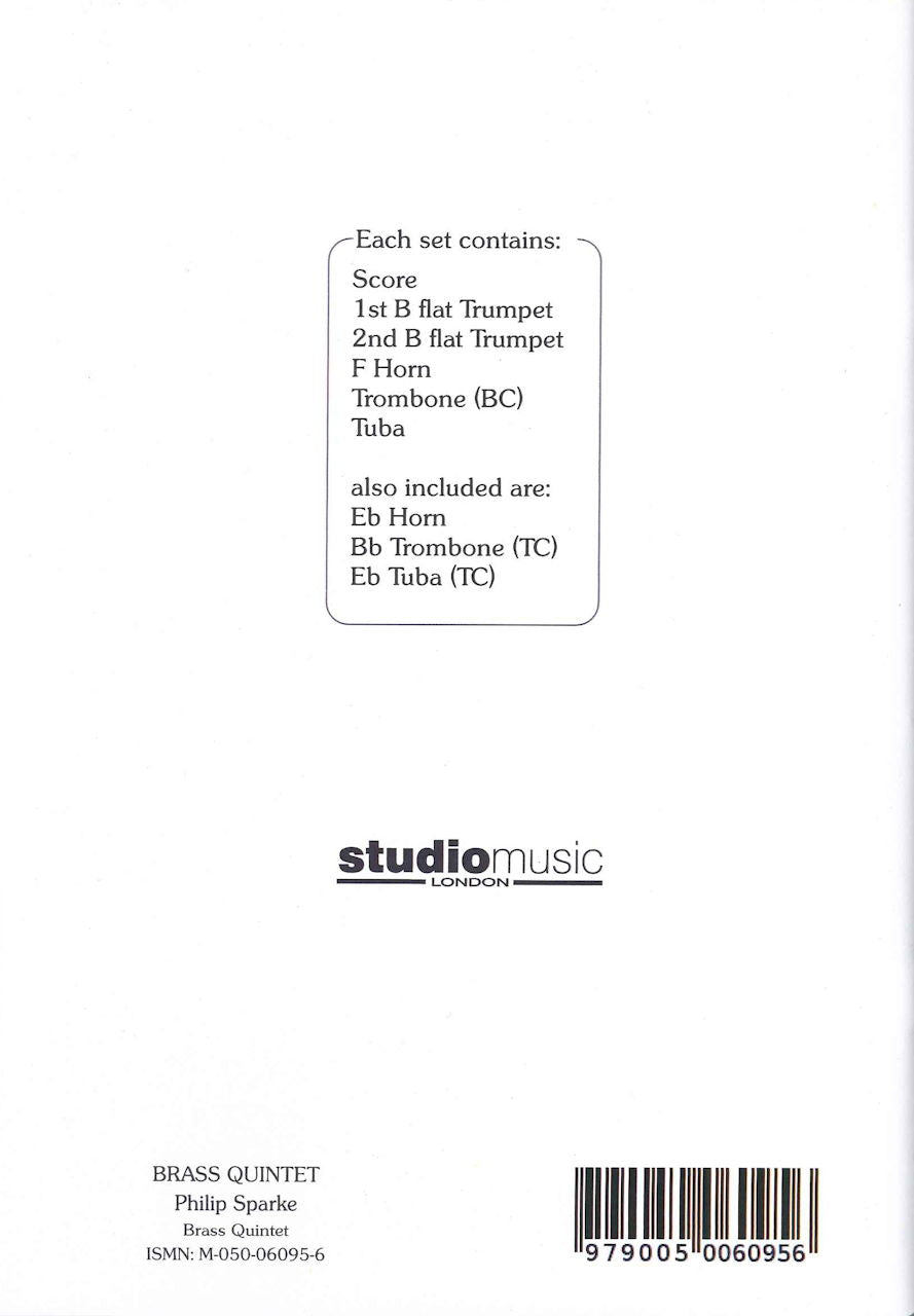 Sparke, Brass Quintet (Studio Music)