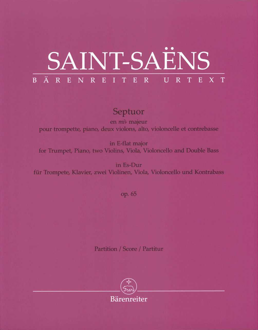 Saint-Saens, Septuor op. 65 (Score) (Barenreiter)