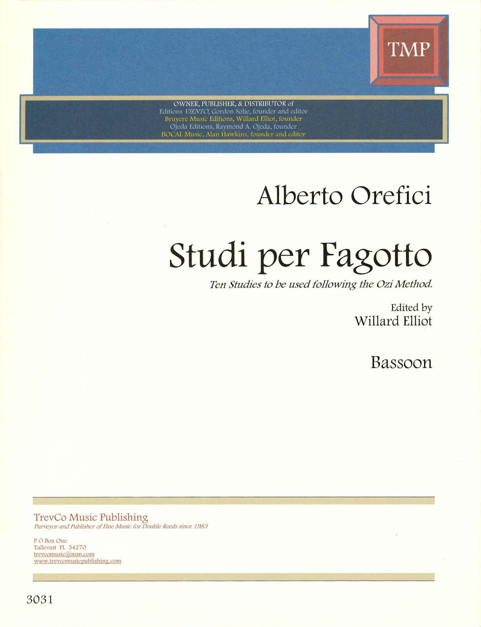 Orefici, Studi per Fagotto (TrevCo Music)