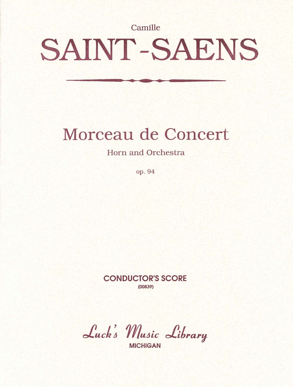 Saint-Saens, Morceau de concert op. 94 (Luck's Music)