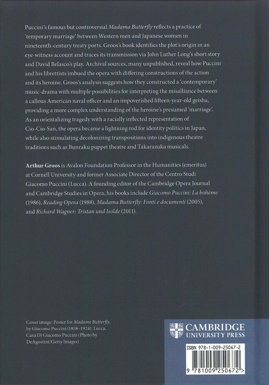 Groos, Madama Butterfly: Transpositions (Cambridge University Press)