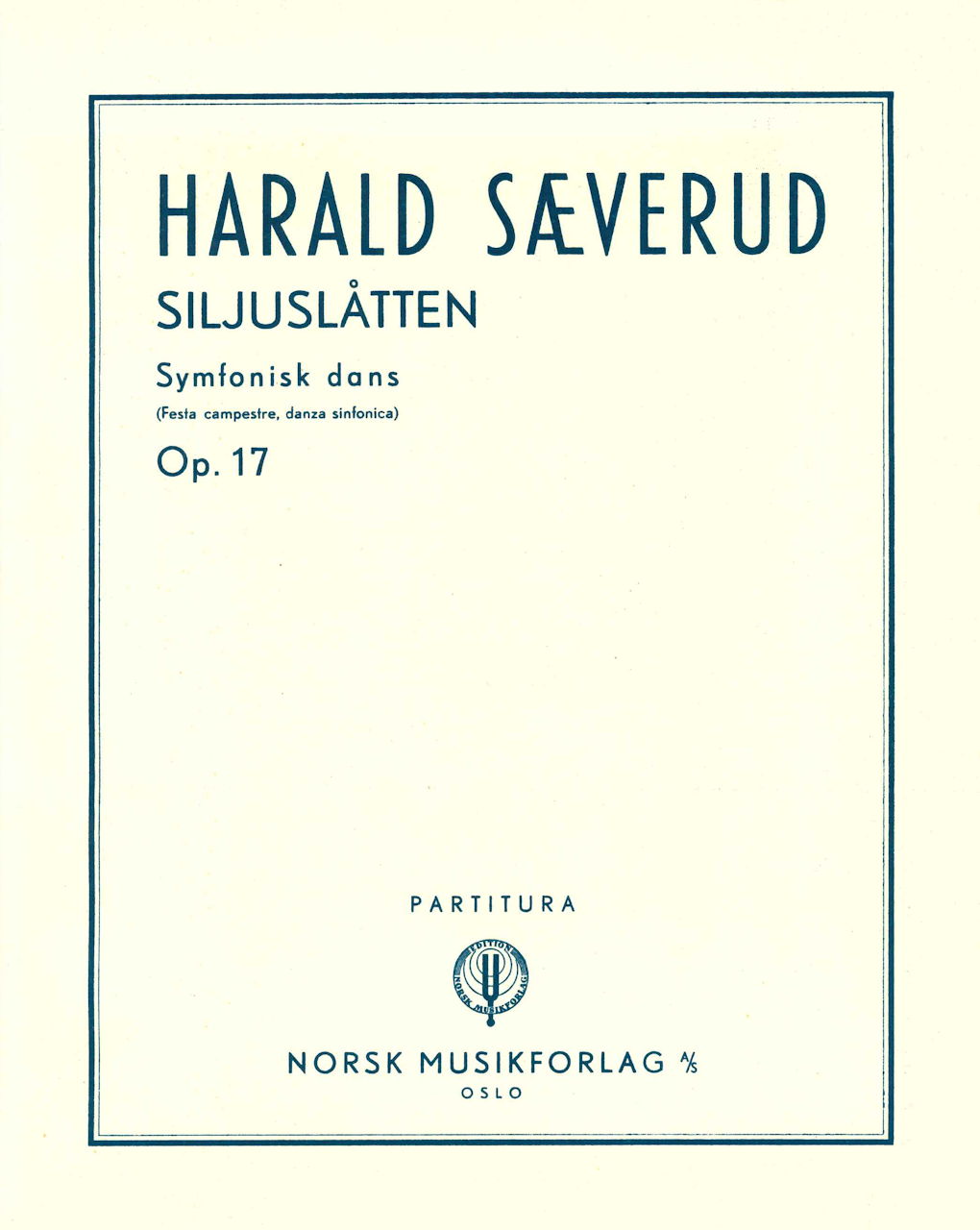Saeverud, Siljuslatten op. 17 Symphon (Norsk)