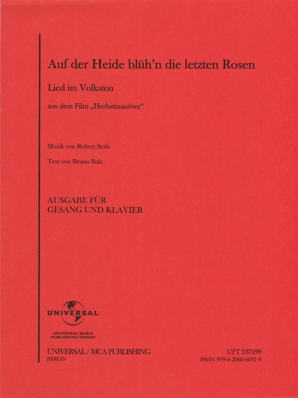 Stolz, Auf der Heide bluhn die letzte... (UFT)