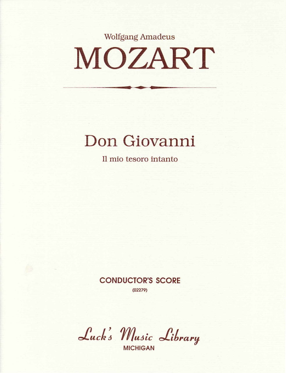 Mozart, Don Giovanni. Il mio tesoro(Scor (Luck's Music)