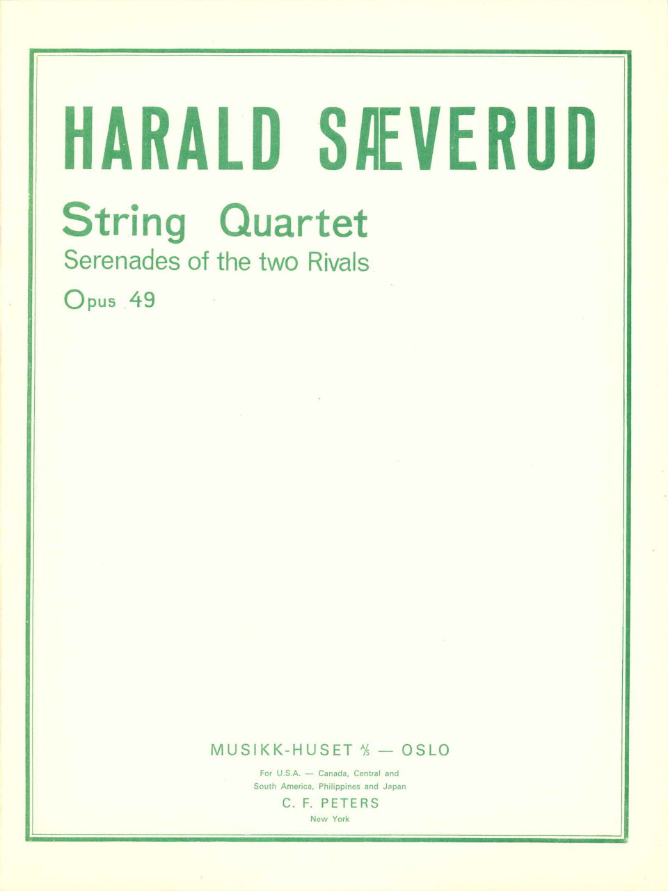 Saeverud, String Quartet no. 1, op. 49 (Musikk-Huset)
