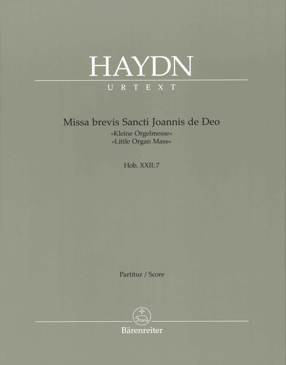 Haydn, Missa brevis Hob. 22/7 Full Score (Barenreiter)