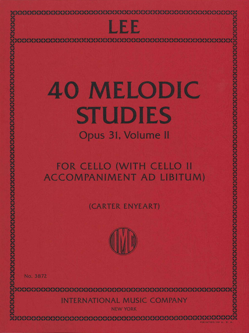 Lee, Melodic Studies op. 31, 2 (w. Vc II (IMC)