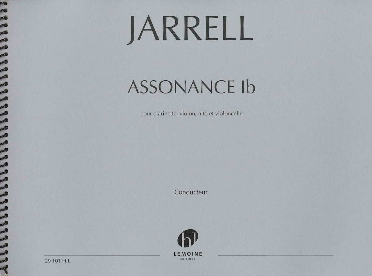 Jarrell, Assonance 1b (Cl,Vn,Va,Vc) (Lemoine)