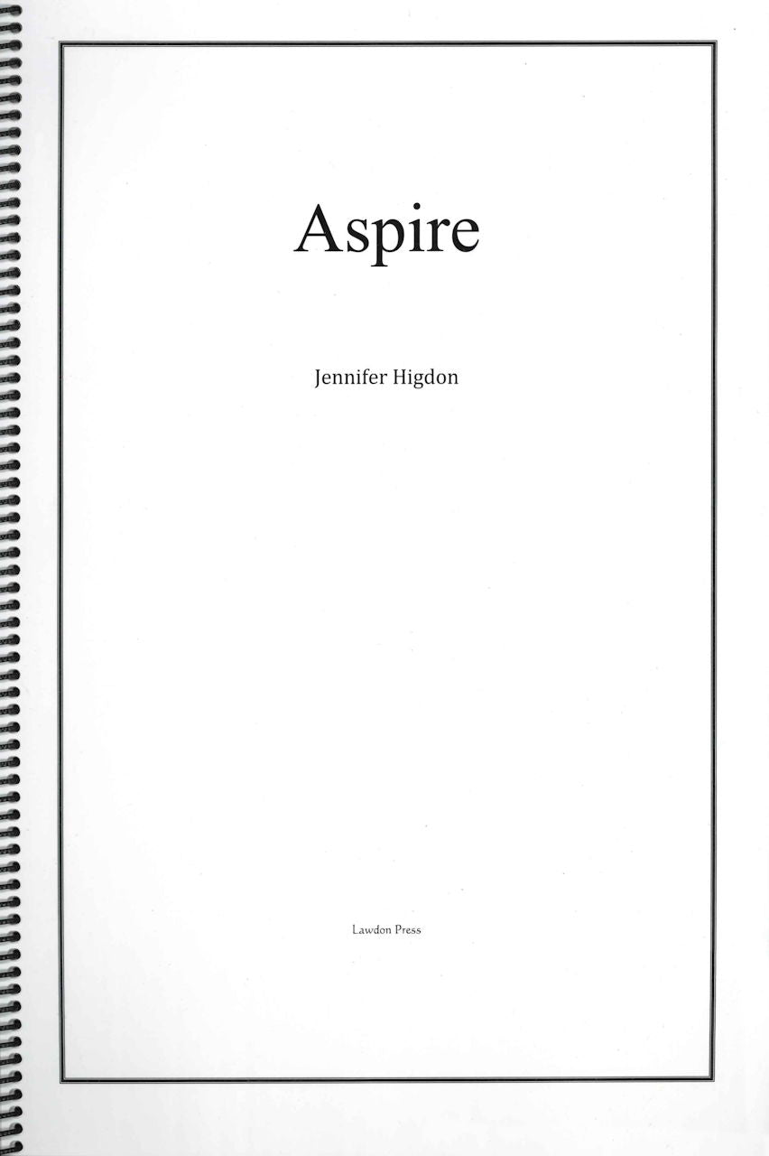 Higdon, Aspire (Score) (Lawdon Press)