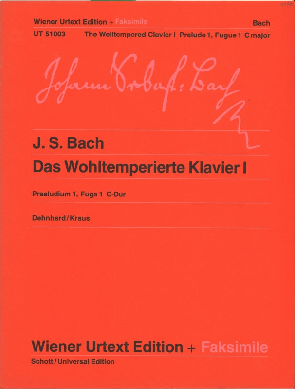 Bach, Prelude & Fugue 1 BWV 846 (+Facs) (Wiener Urtext Edition)