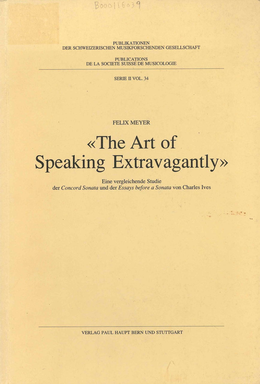 Meyer, The Art of Speaking Extravagantly (Paul Haupt)