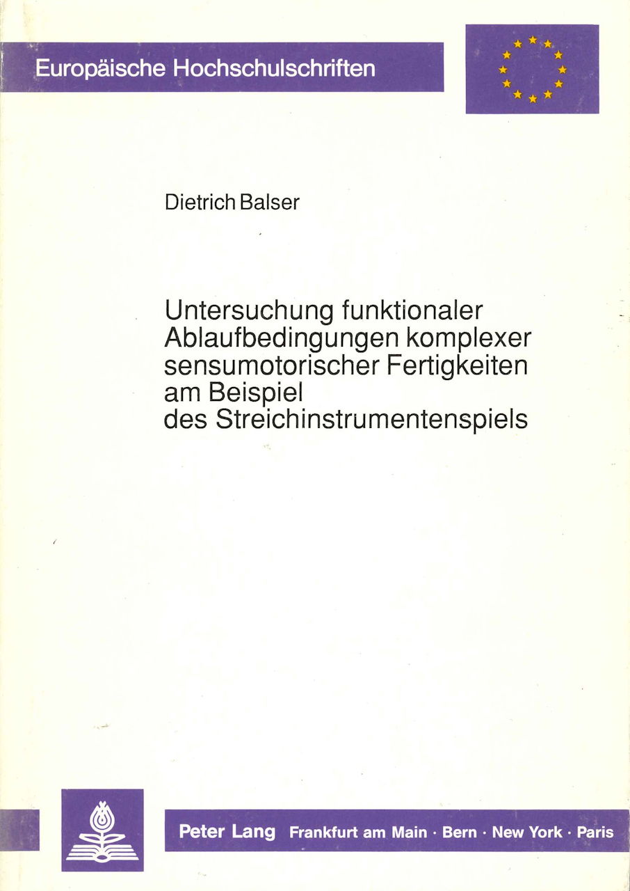 Untersuchungen funktioner Ablaufbedigung (Peter Lang)