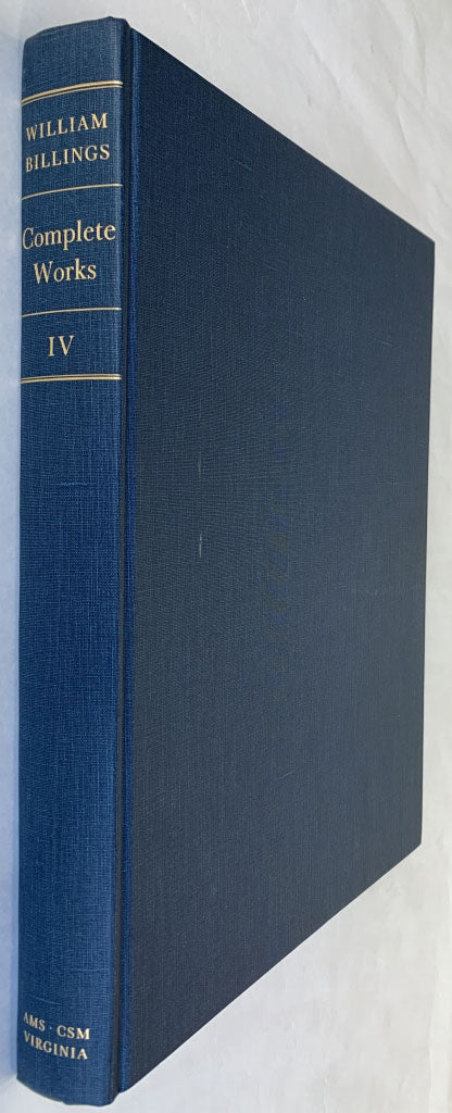 Billings, Complete Works 4 (American Musicological Society)