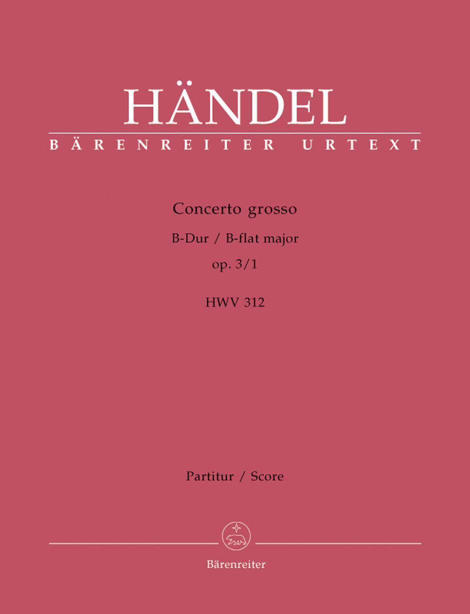 Handel, Concerto grosso op. 3/1 (Barenreiter)