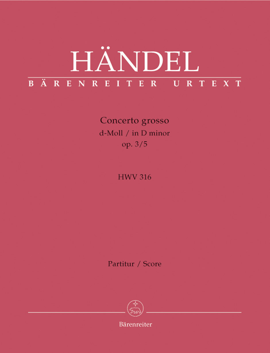 Handel, Concerto grosso op. 3/5 (Barenreiter)