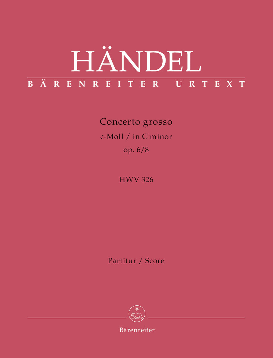 Handel, Concerto op. 6/8 Full Score (Barenreiter)
