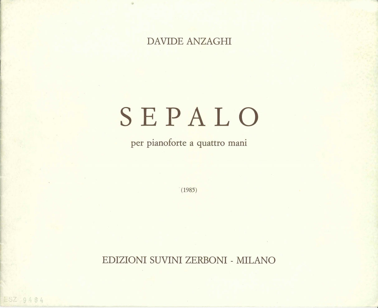 Anzaghi, Sepalo (1985) (Suvini Zerboni)