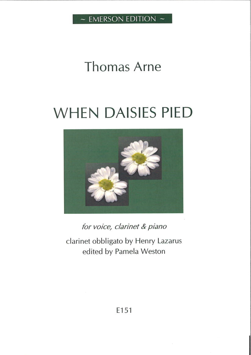 Arne, When Daisies Pied (Cl,Voice,Pf) (Emerson Edition)