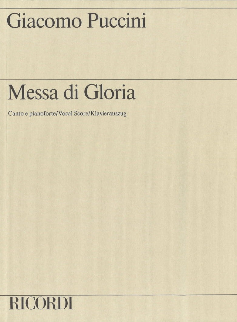 Puccini, Messa di Gloria (Vocal Score) (Ricordi)