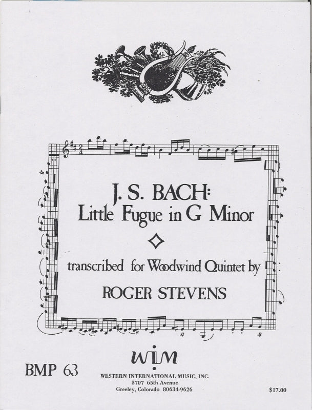 Bach, Little Fugue in g min. BWV 578 Qnt (Western International Music (WIM))