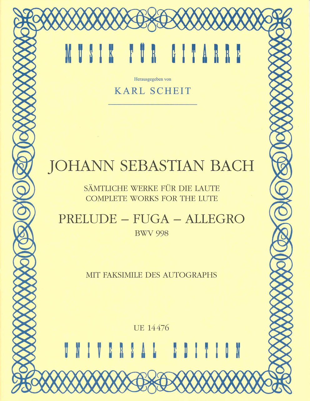 Bach, Prelude, Fuga, Allegro, BWV 998 (Universal)