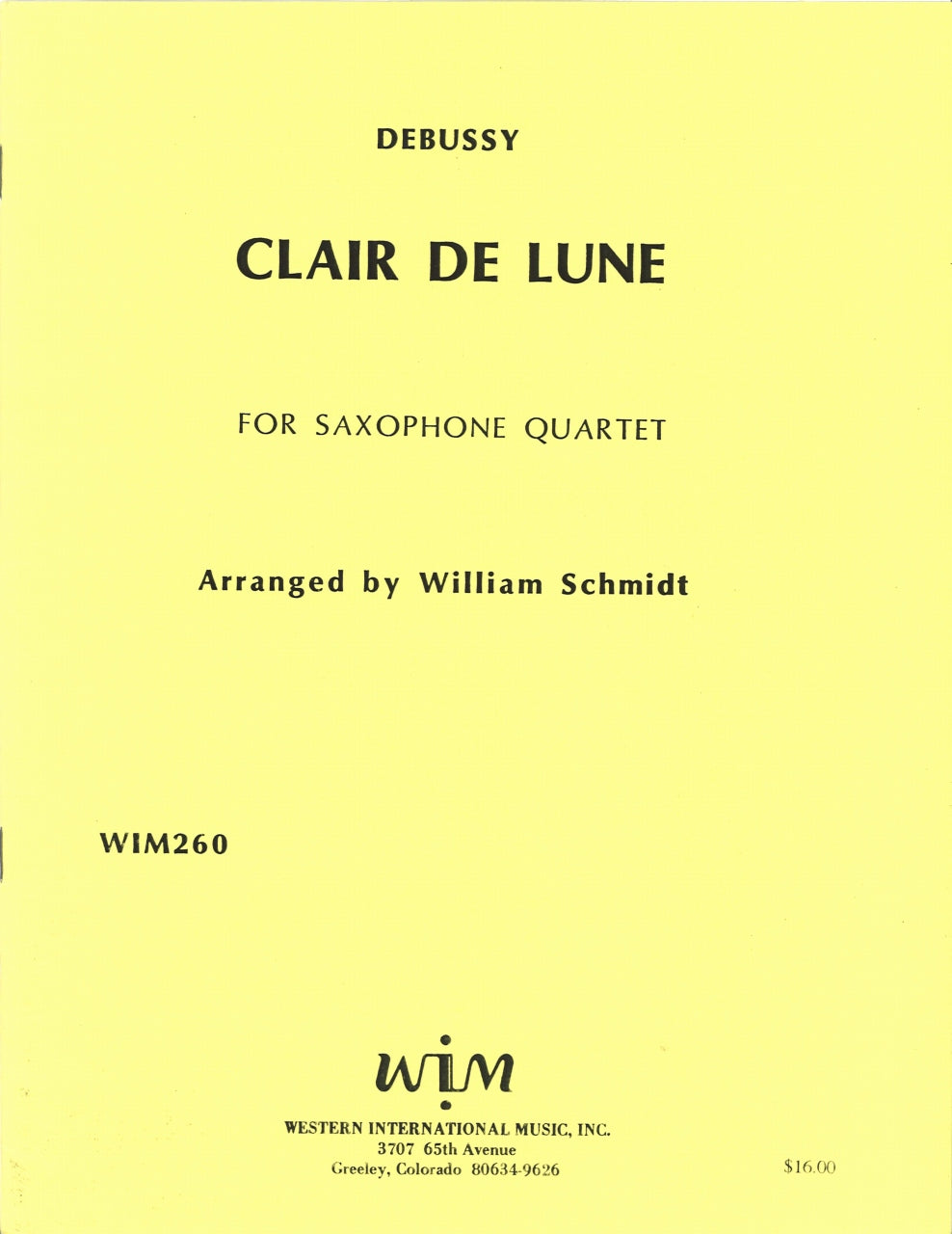 Debussy, Clair de lune [SATBr] (Schmidt) (Western International Music)