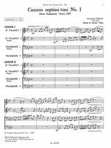 Gabrieli, Canzon septimi toni No. 1 (Robert King/Leduc)