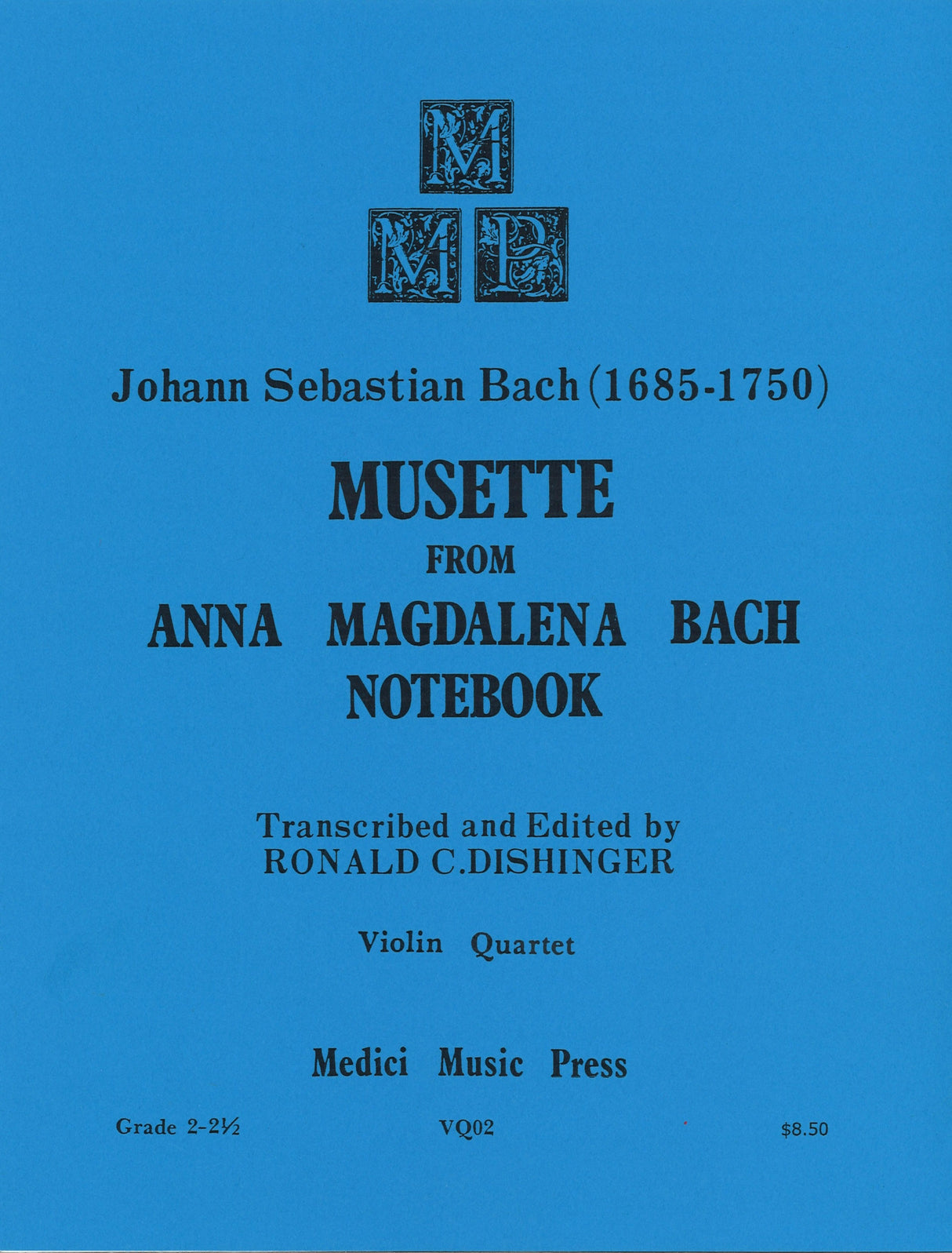 Bach, Musette (4Vn) (Medici Music Press)