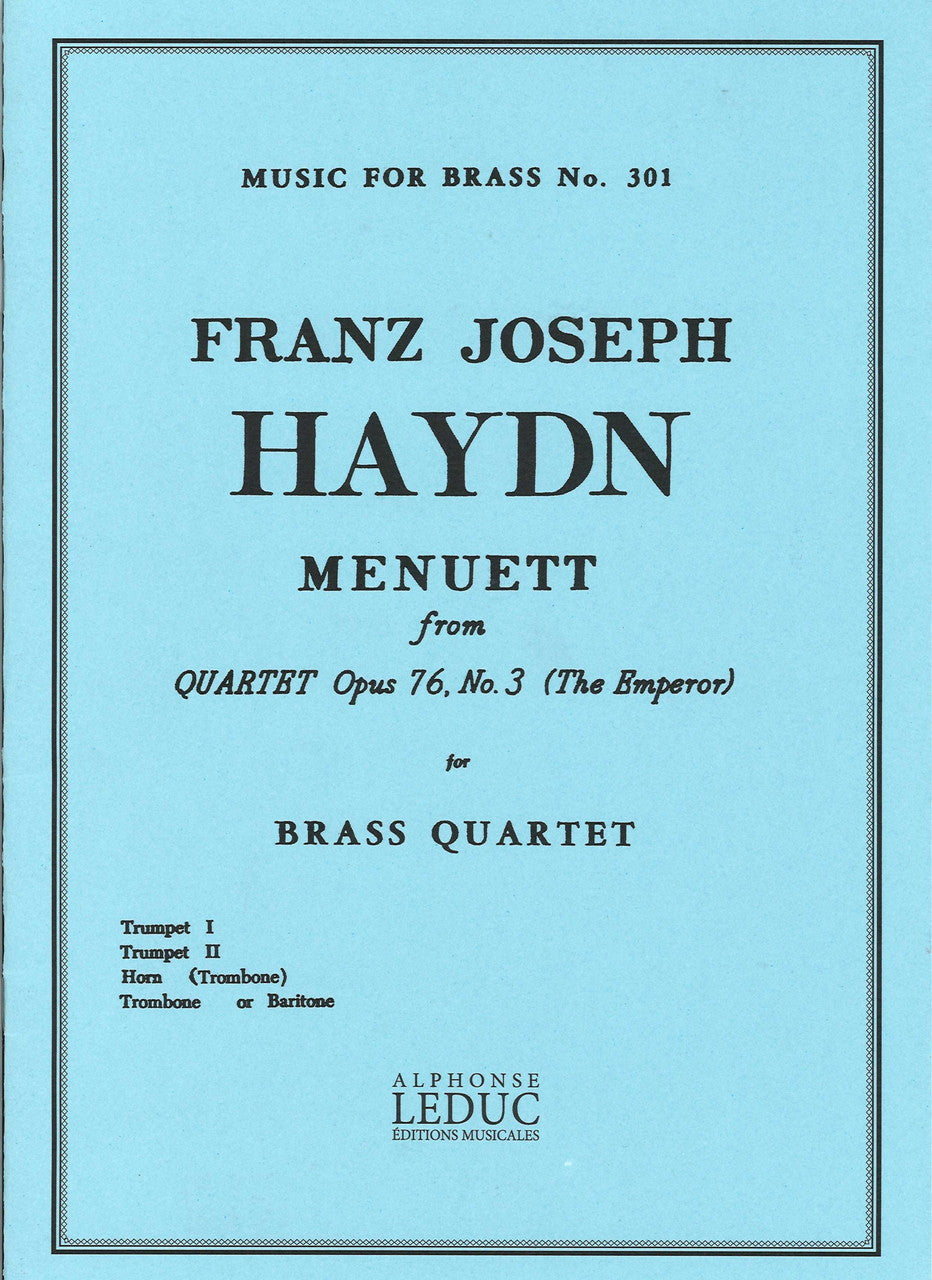 Haydn, Menuet from Quartet op. 76/3 (Robert King/Leduc)