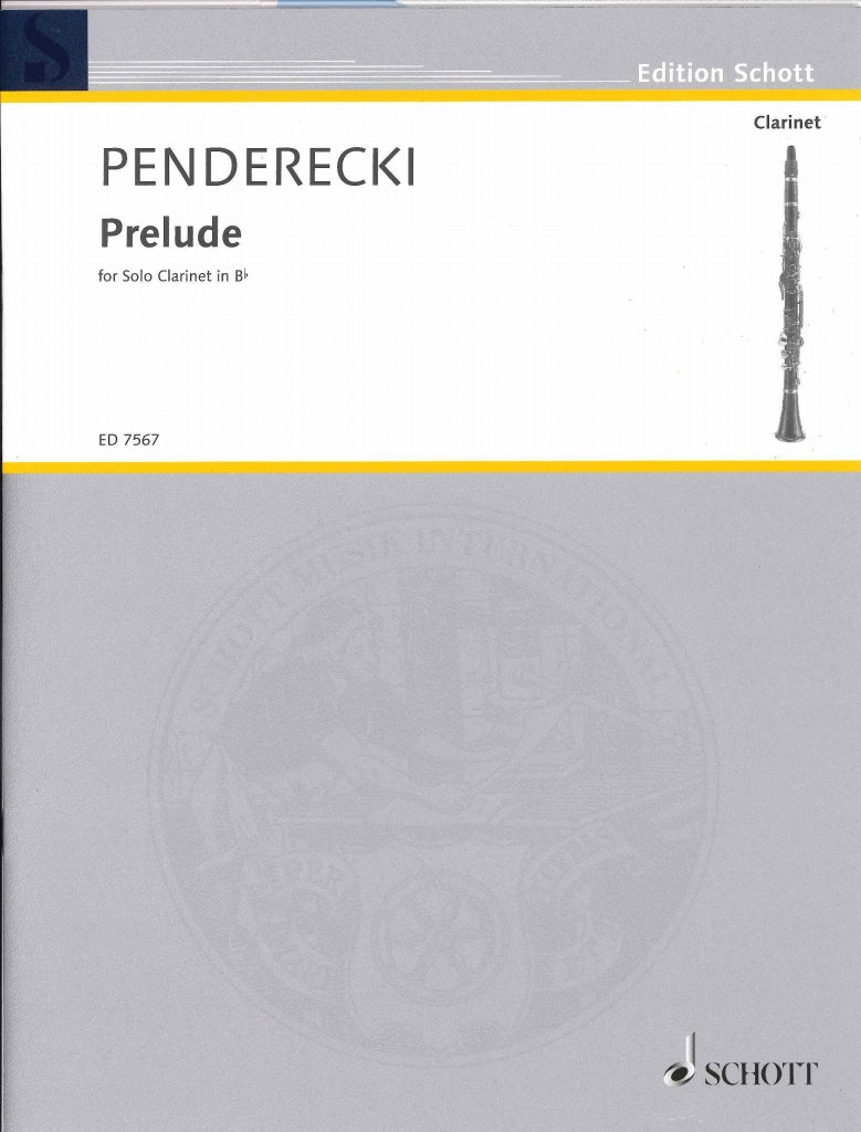 Penderecki, Prelude (1987) (Cl Solo) (Schott)
