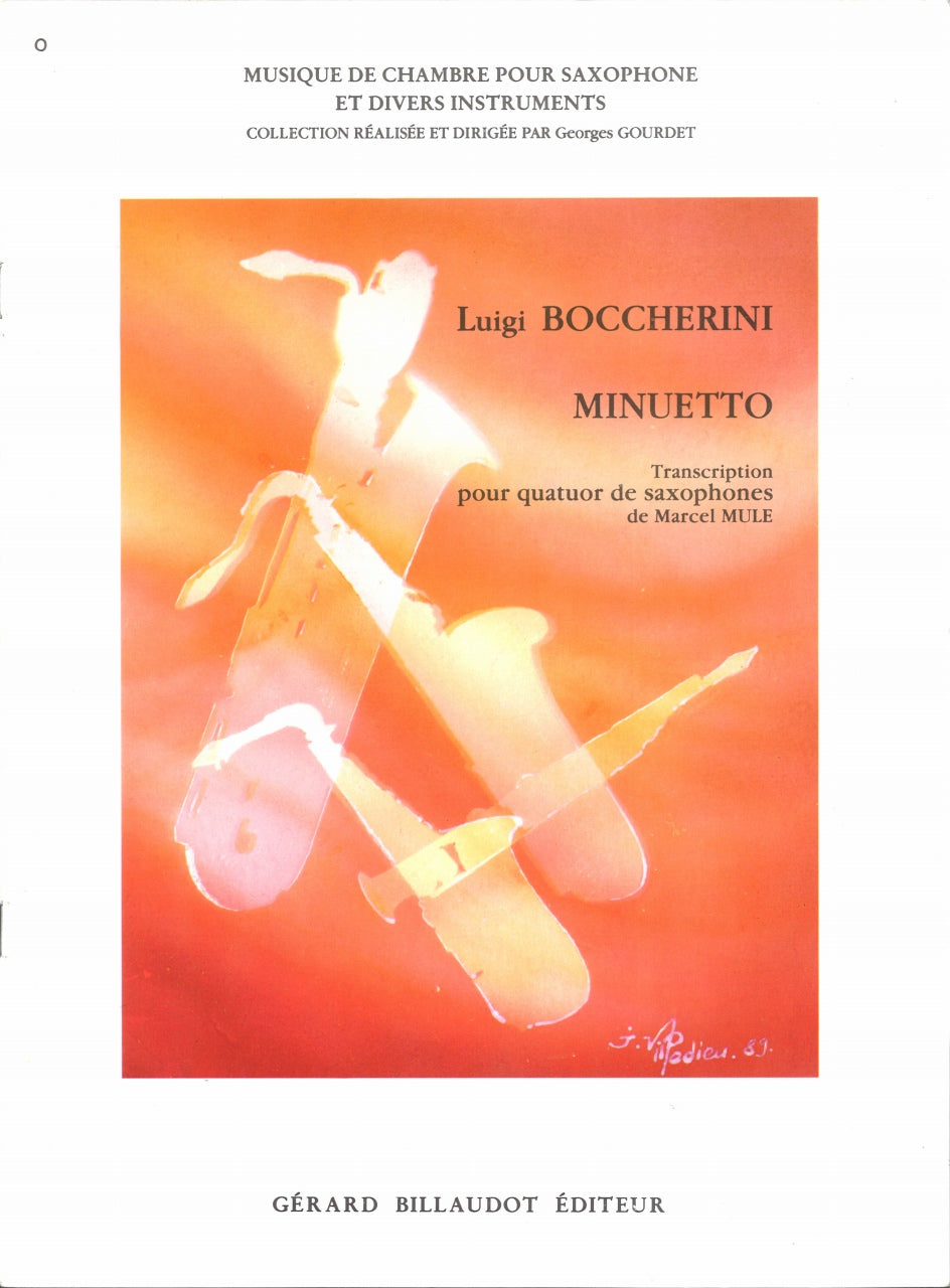 Boccherini, Minuetto (SATBr Sax) (Mule) (Billaudot)