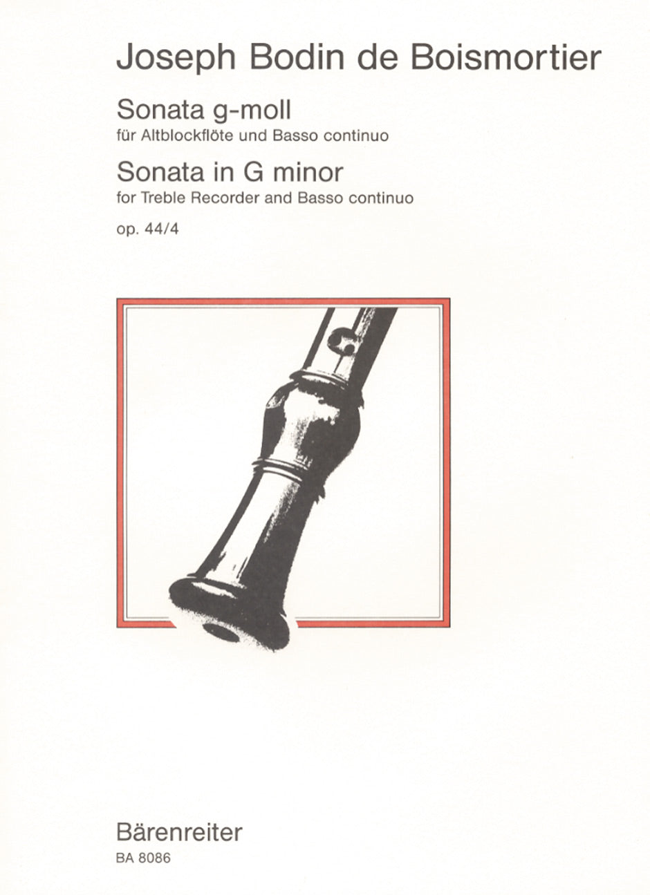 Boismortier, Sonata op.44/4 in g (Alt,Bc (Barenreiter)