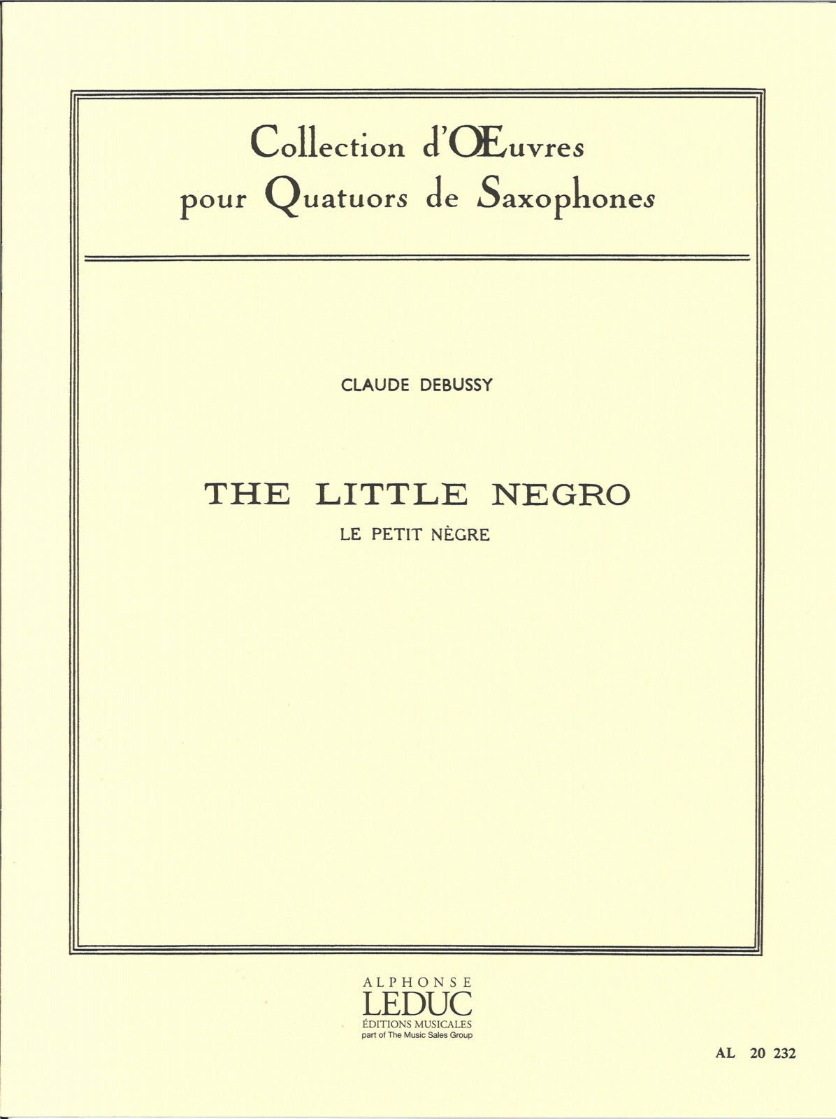 Debussy, Little Negro (SATBr Sax) (Leduc)