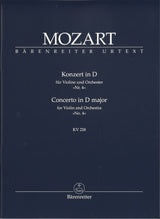 Mozart, Concerto for Violin KV 218 in D (Barenreiter)
