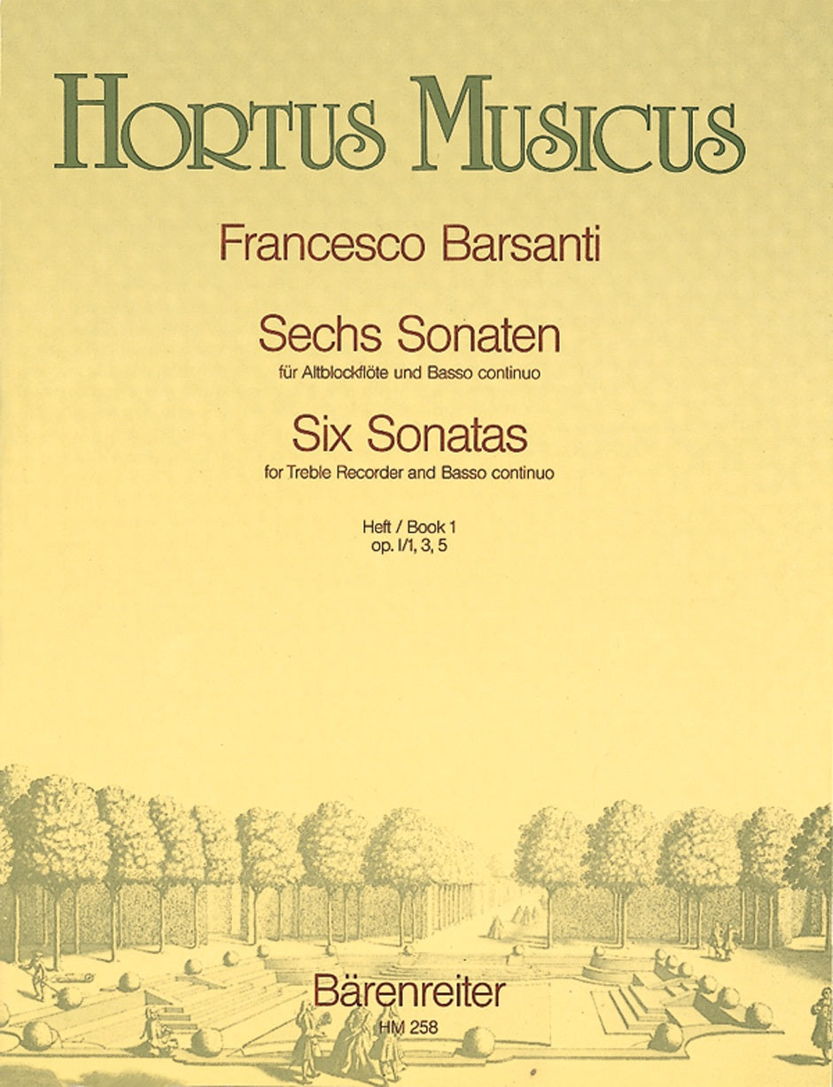 Barsanti, 6 Sonaten, 1 (Barenreiter)