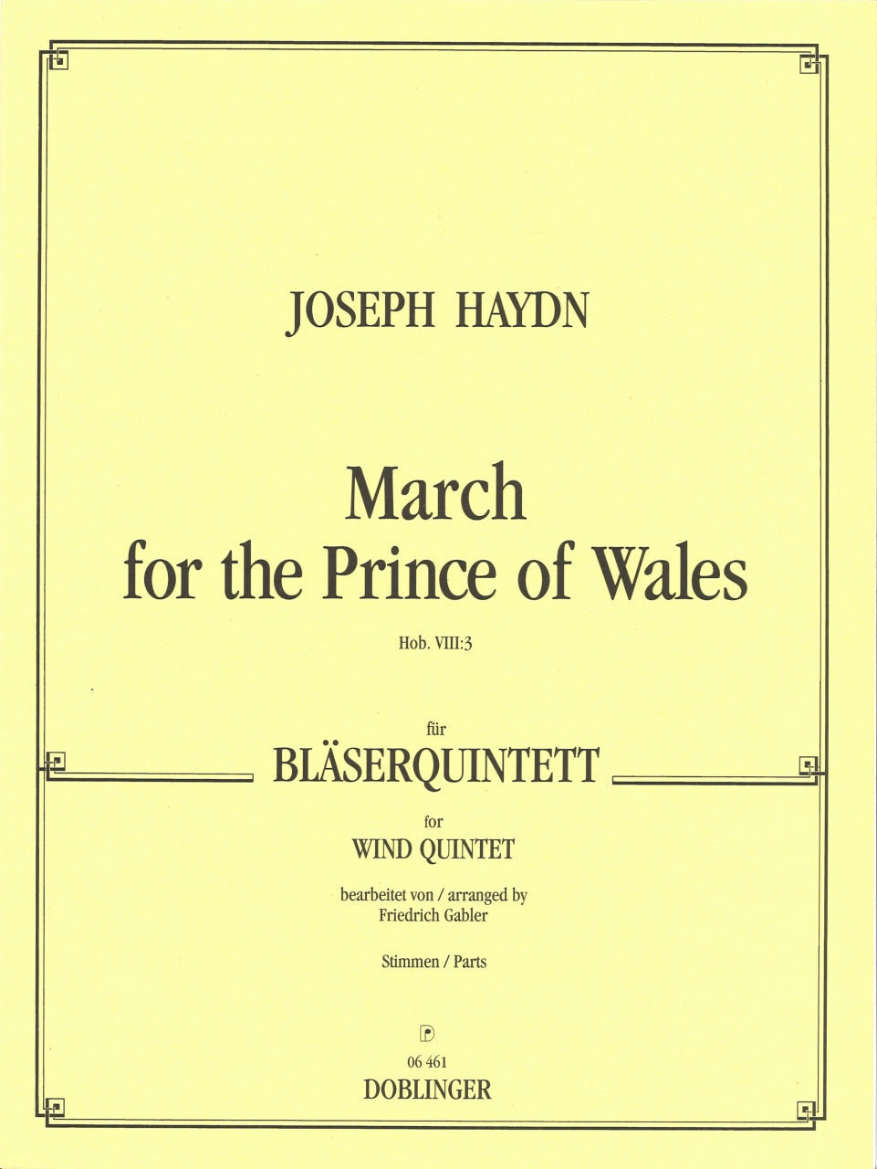 Haydn, March for the Prince of Wales (Doblinger)