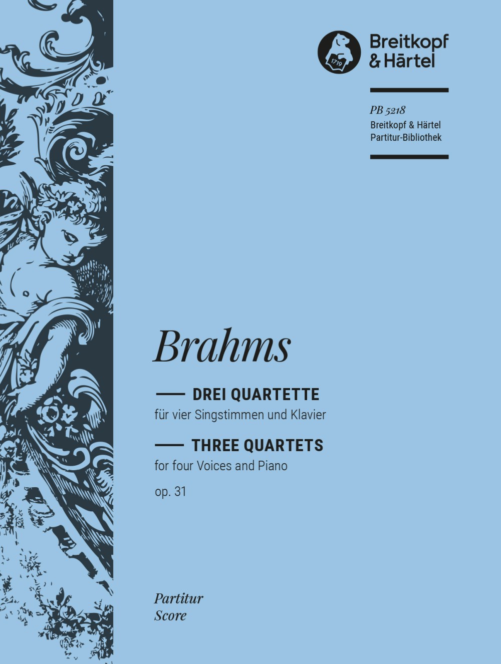 Brahms, 3 Quartette op. 31 (SATB,Pf) (Breitkopf)