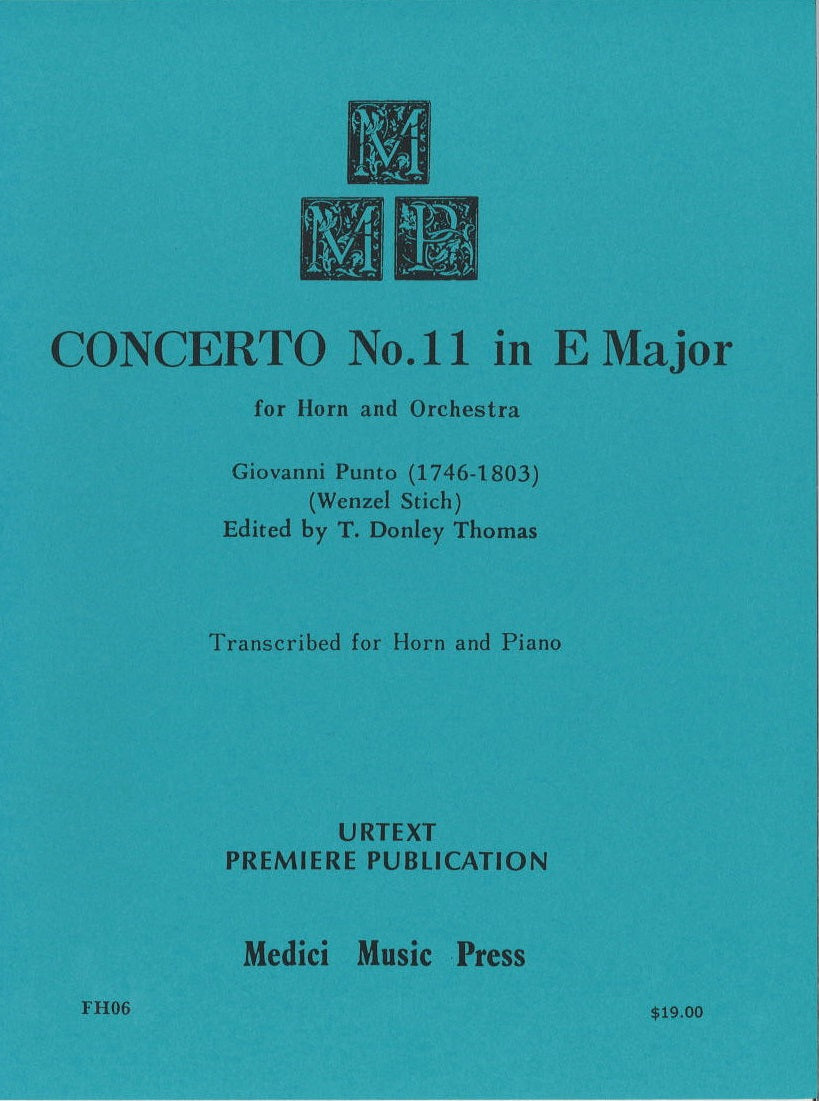 Punto[Stich], Concerto No. 11 in E (Medici Music Press)