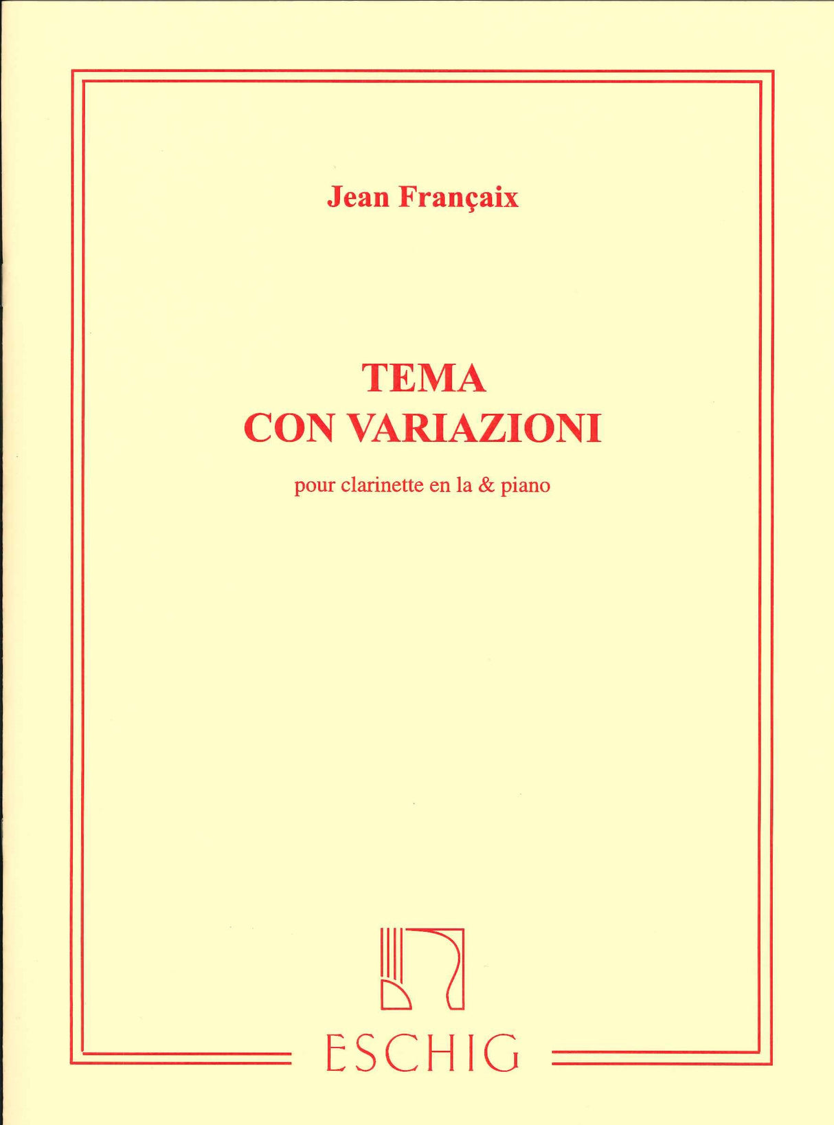 Francaix, Tema con Variazioni (Eschig)