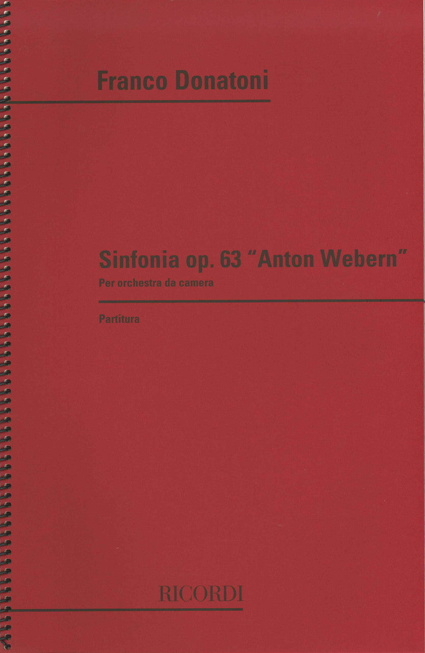 Donatoni, Sinfonia op. 63 'Anton Webern' (Ricordi)