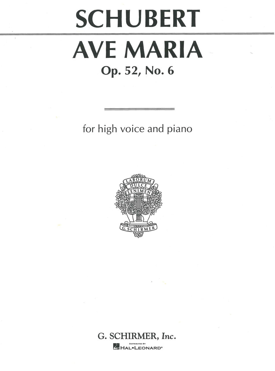 Schubert, Ave Maria (High in Bb) [E/G/L] (G.Schirmer)