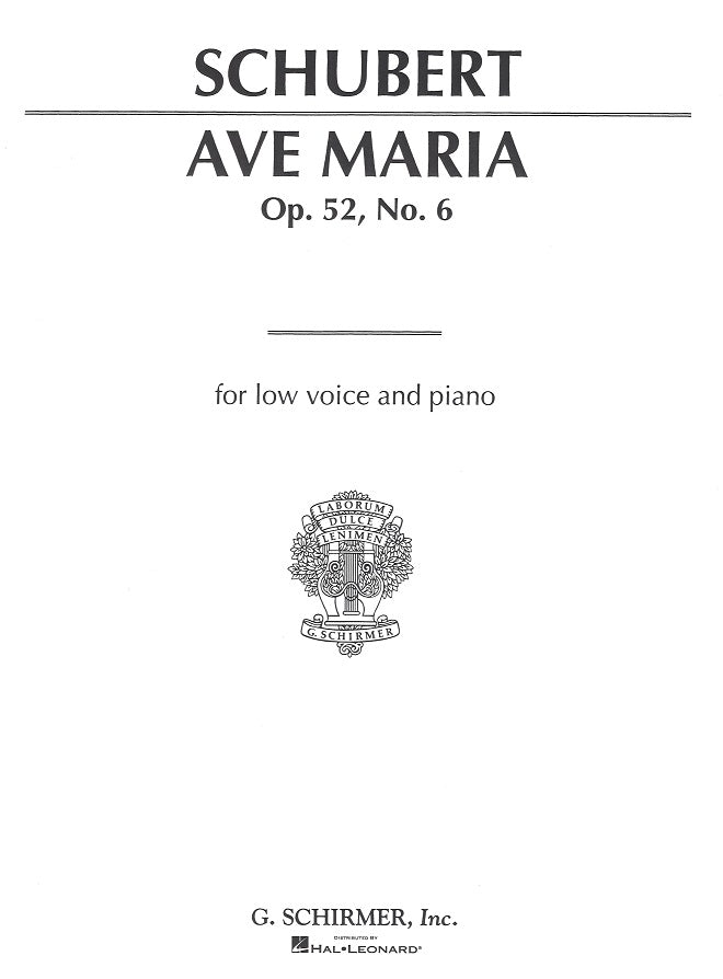 Schubert, Ave Maria (Low in G) [E/G/L] (G.Schirmer)