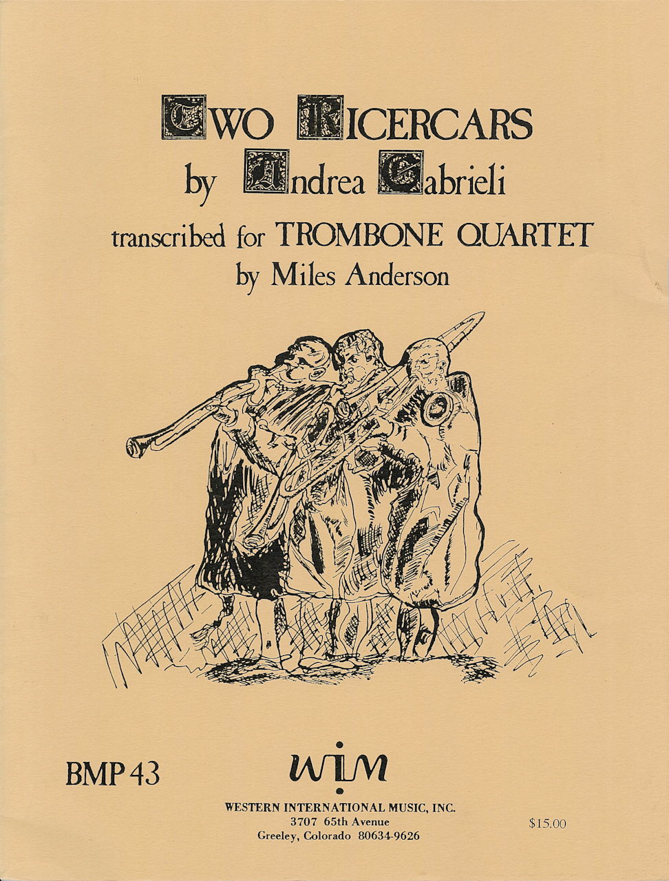 Gabrieli, 2 Ricercars (4Tbn) (Western International Music)