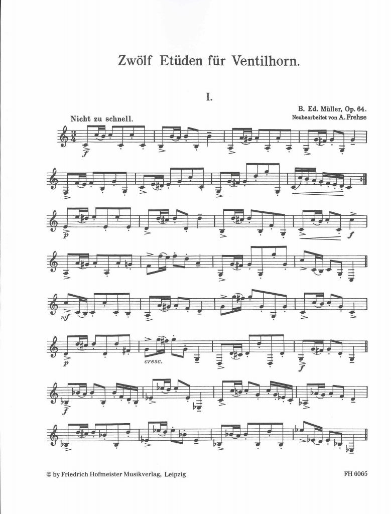 Muller, Etuden op. 64, 2: 12 Etuden (Hofmeister)
