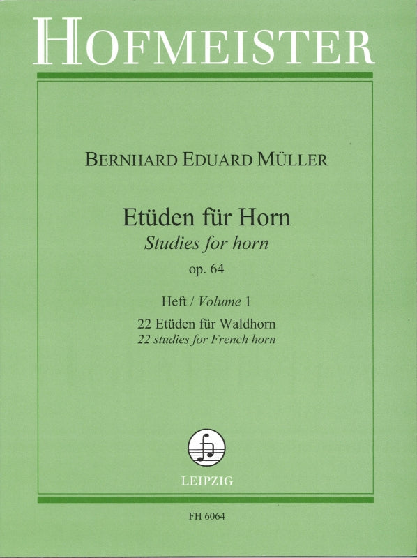 Muller, Etuden op. 64, 1: 22 Etuden (Hofmeister)
