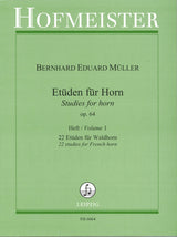 Muller, Etuden op. 64, 1: 22 Etuden (Hofmeister)