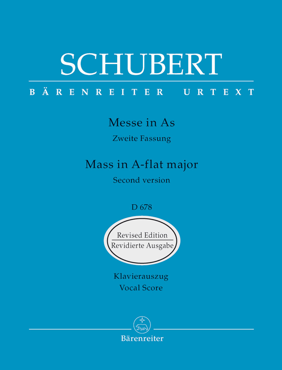 Schubert, Missa No. 5 D 678, 2. Fassung (Barenreiter)
